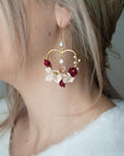 Heart pendant earrings