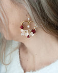 Heart pendant earrings