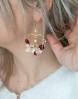 Heart pendant earrings