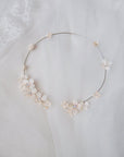 Choker Necklace with Pink Flowers