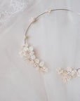 Choker Necklace with Pink Flowers