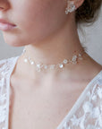 Collana choker con Perla di Luna, ideale per cerimonie e occasioni speciali.