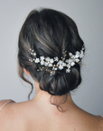 fermaglio fiori e perle sposa