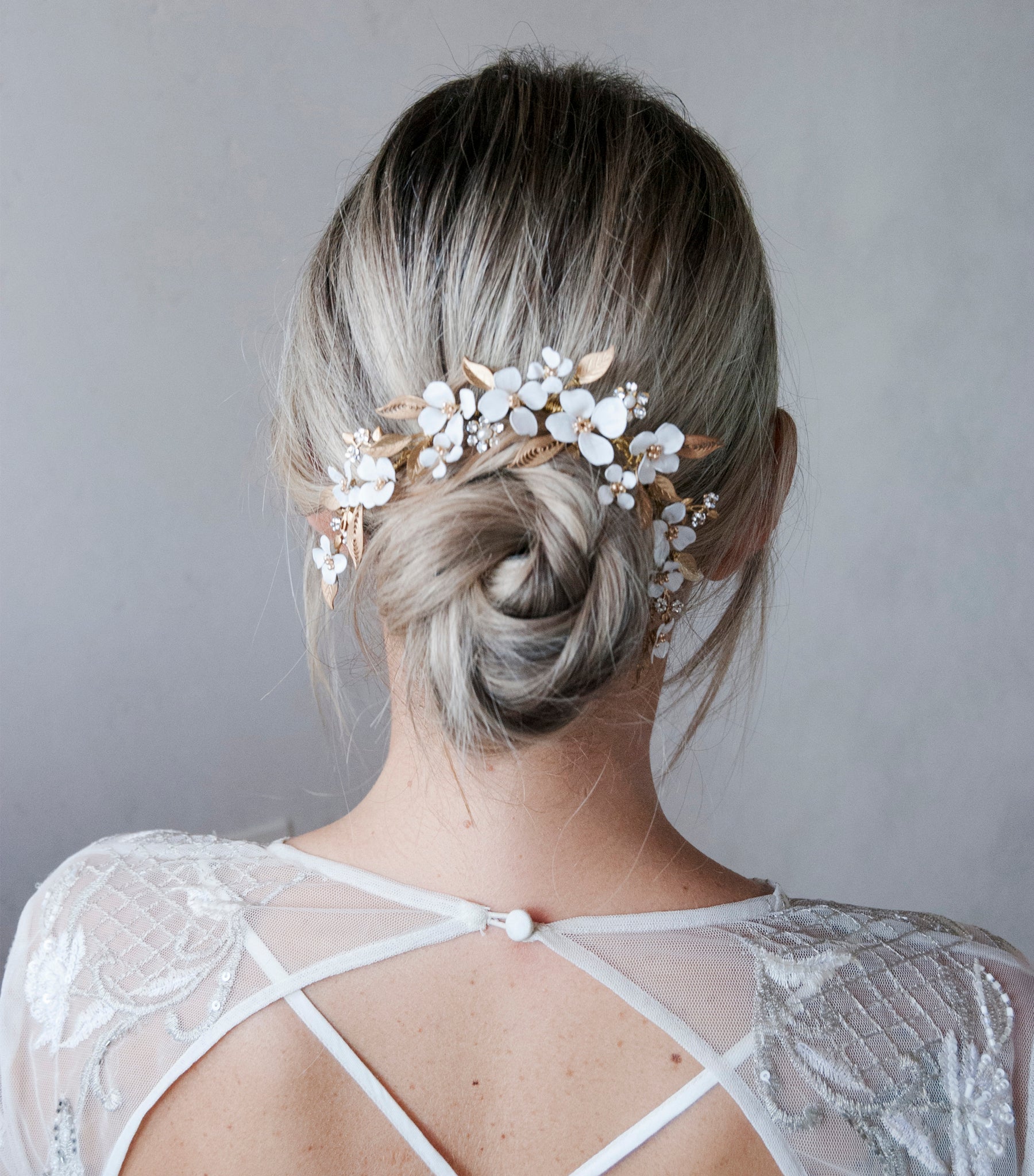 Luckious Fermaglio Capelli Vintage - Fiore Con Cristalli Per Occasioni Speciali