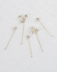 Crystal flower hair pins - Set 5