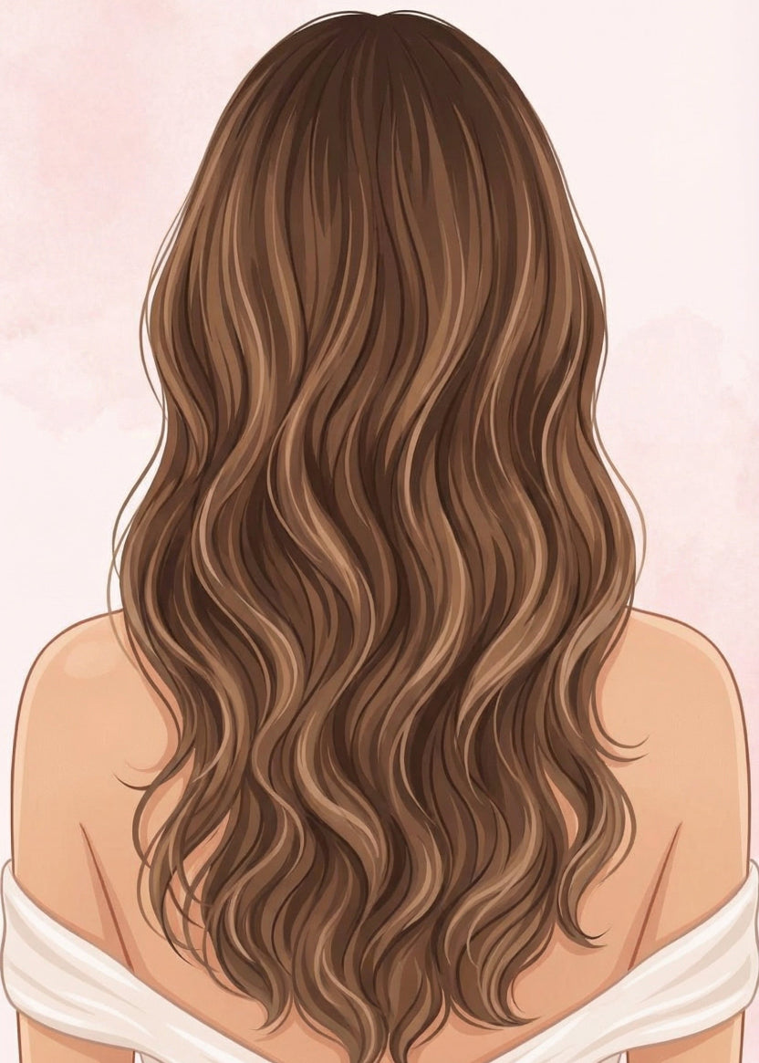 illustrazione capelli sciolti per acconciatura sposa