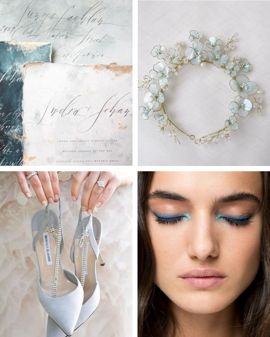 Ispirazioni sposa in azzurro dal Diario della Sposa Elibre.