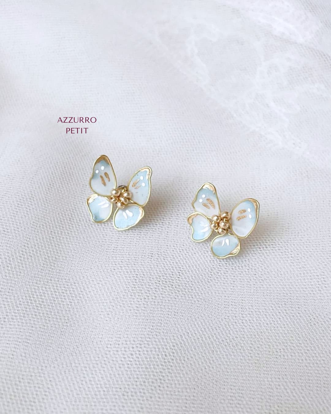Orecchini papillon a farfalla per damigella , versione petit.