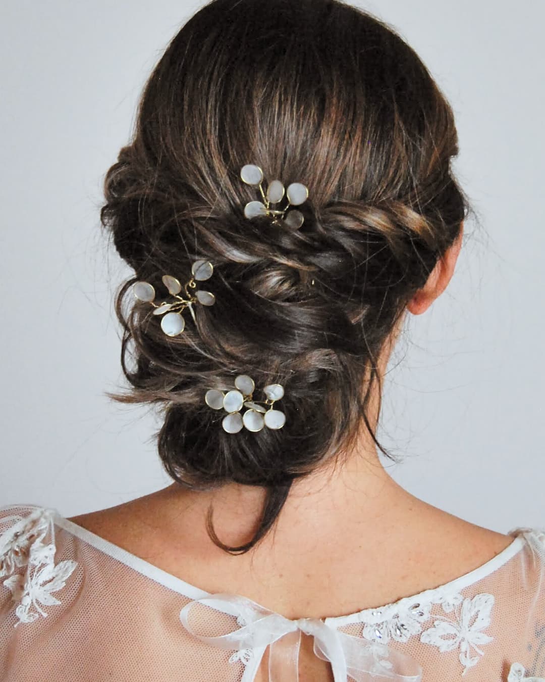 Set 3 forcine eucalipto frost minimal - Accessori matrimonio artigianali Italia