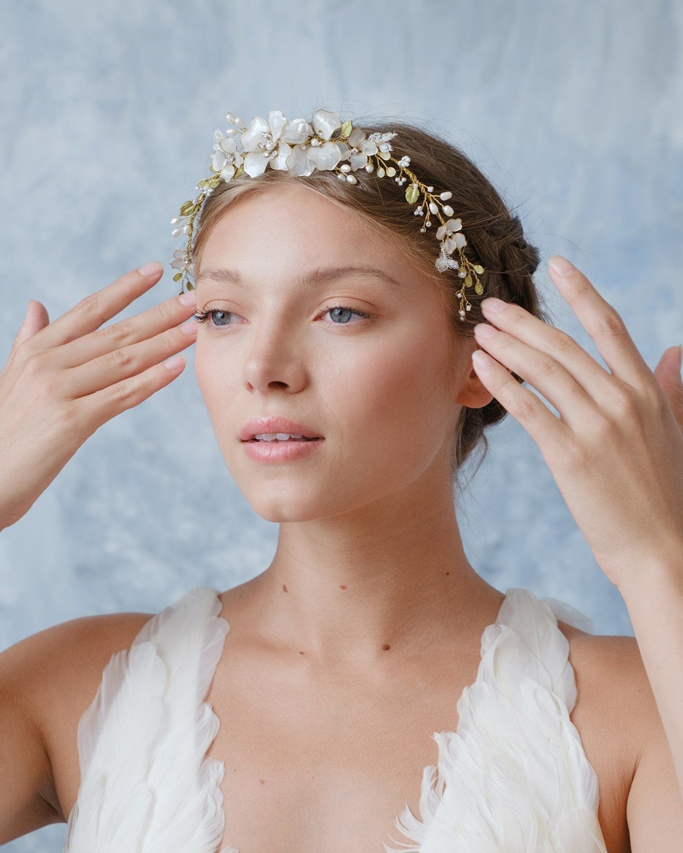 fascia nuziale capelli