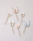 Forcine farfalla per capelli, accessorio per matrimonio in stile boho chic.