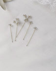 Crystal flower hair pins - Set 5
