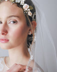 orecchini fiore bianco matrimonio