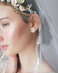 orecchini fiore sposa minimal
