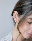 Crystal flower earrings