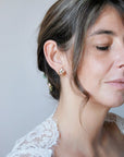 Crystal flower earrings