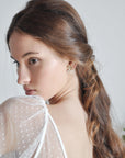 wedding pearl cluster earrings