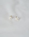 Pearl and lace earrings
