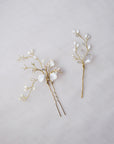 Silky petals vine hairpins - set of 2