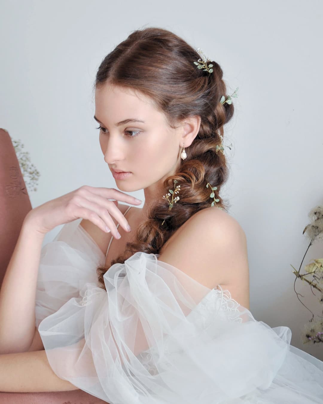 Forcine eucalipto sposa eleganti - Design botanico fatto a mano Italia