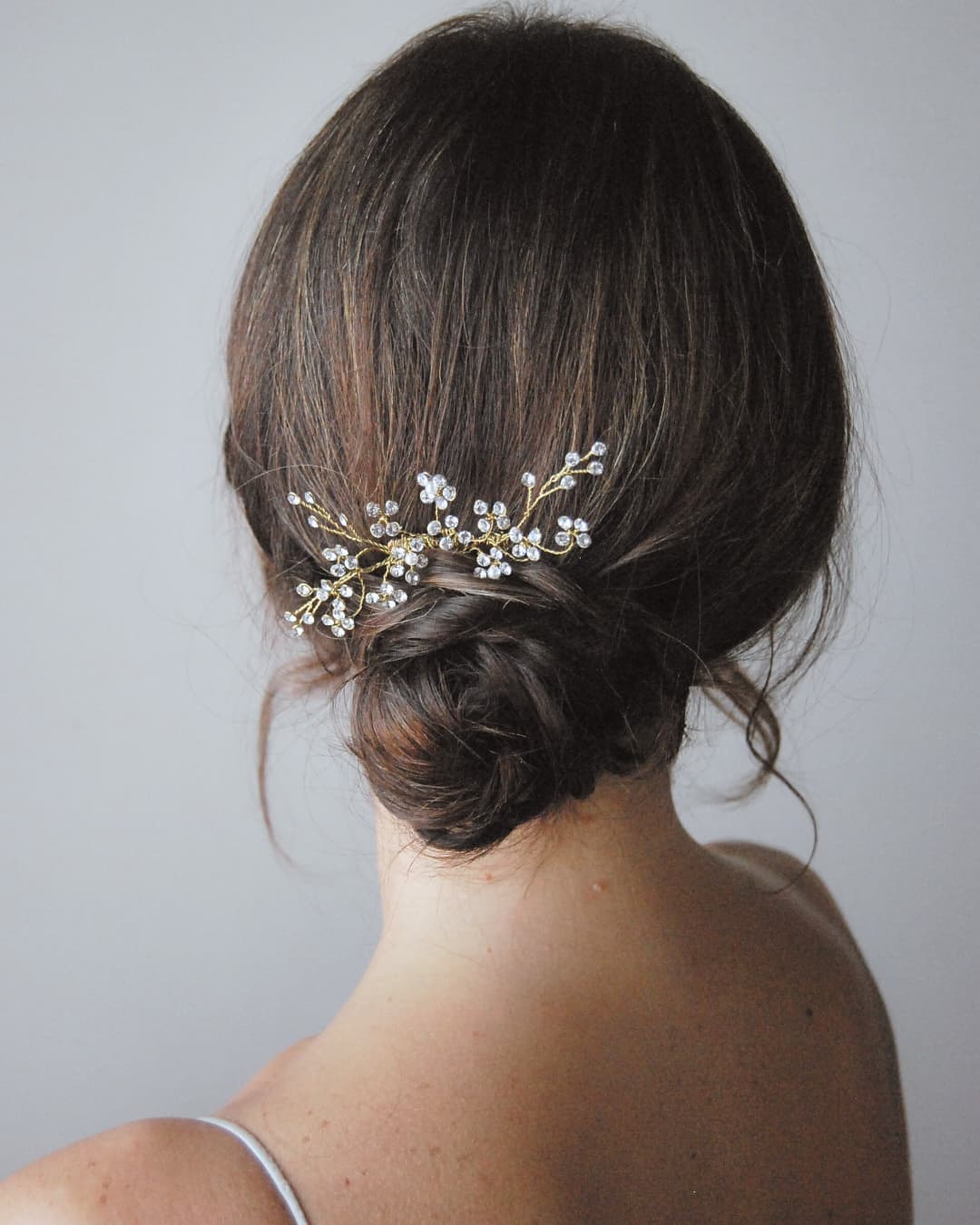 pettinino brillaflora con cristalli swarovski per sposa elegante