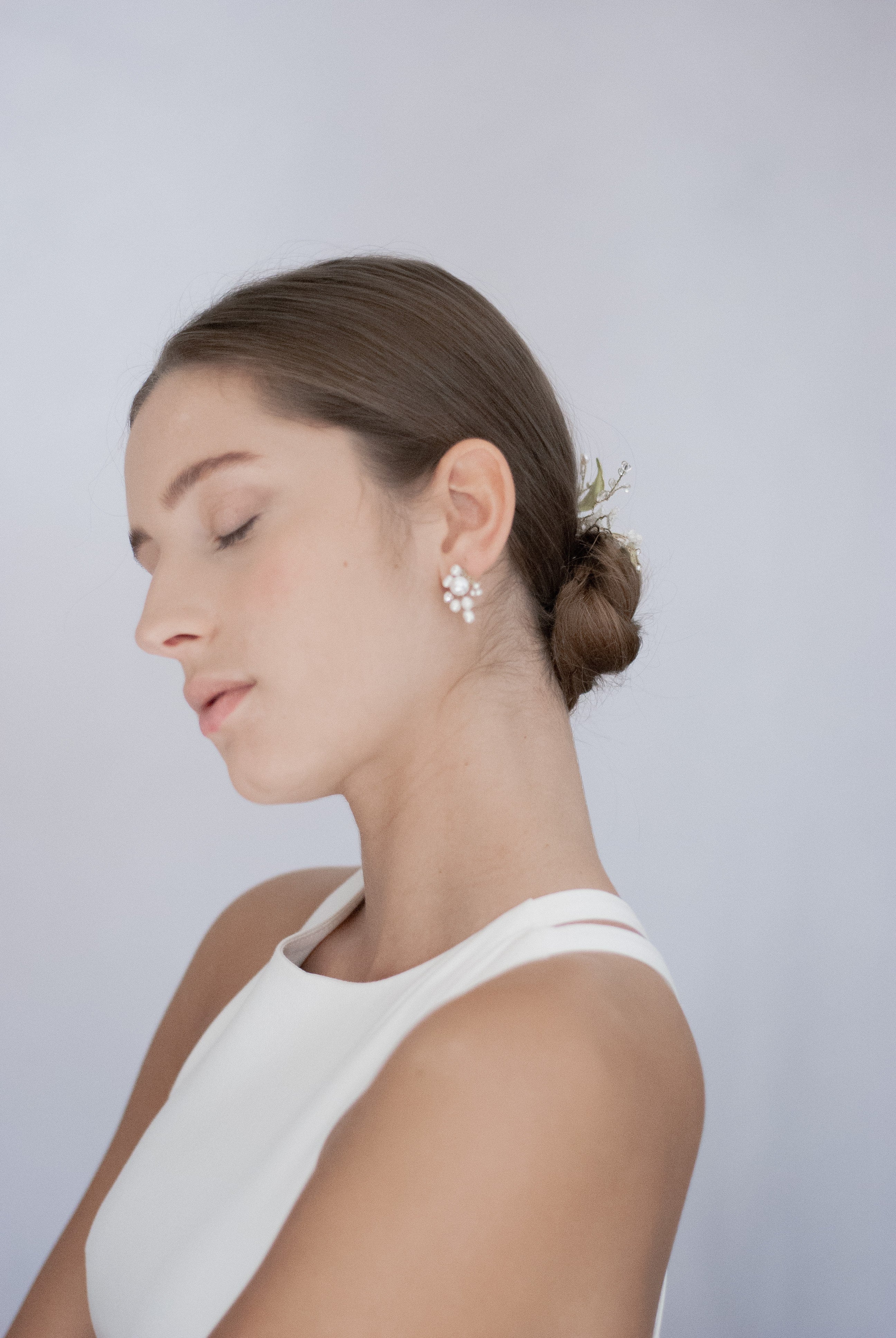 Pearl bouquet earrings