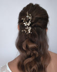 Iridescent flower hairpins - set of 3