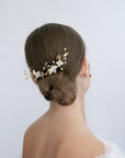Moonflower and buds hairpiece