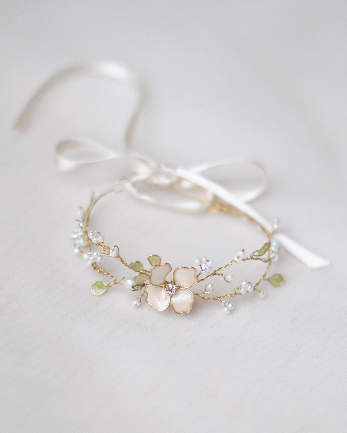 Bracciale floreale botanico anthis per sposa