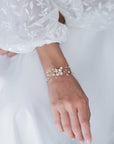 Intertwined flower bracelet