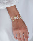 Intertwined flower bracelet