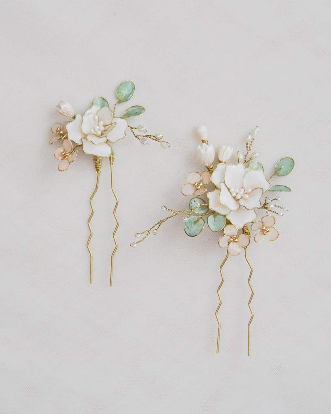 Forcine bouquet peonie bianche - Set 2