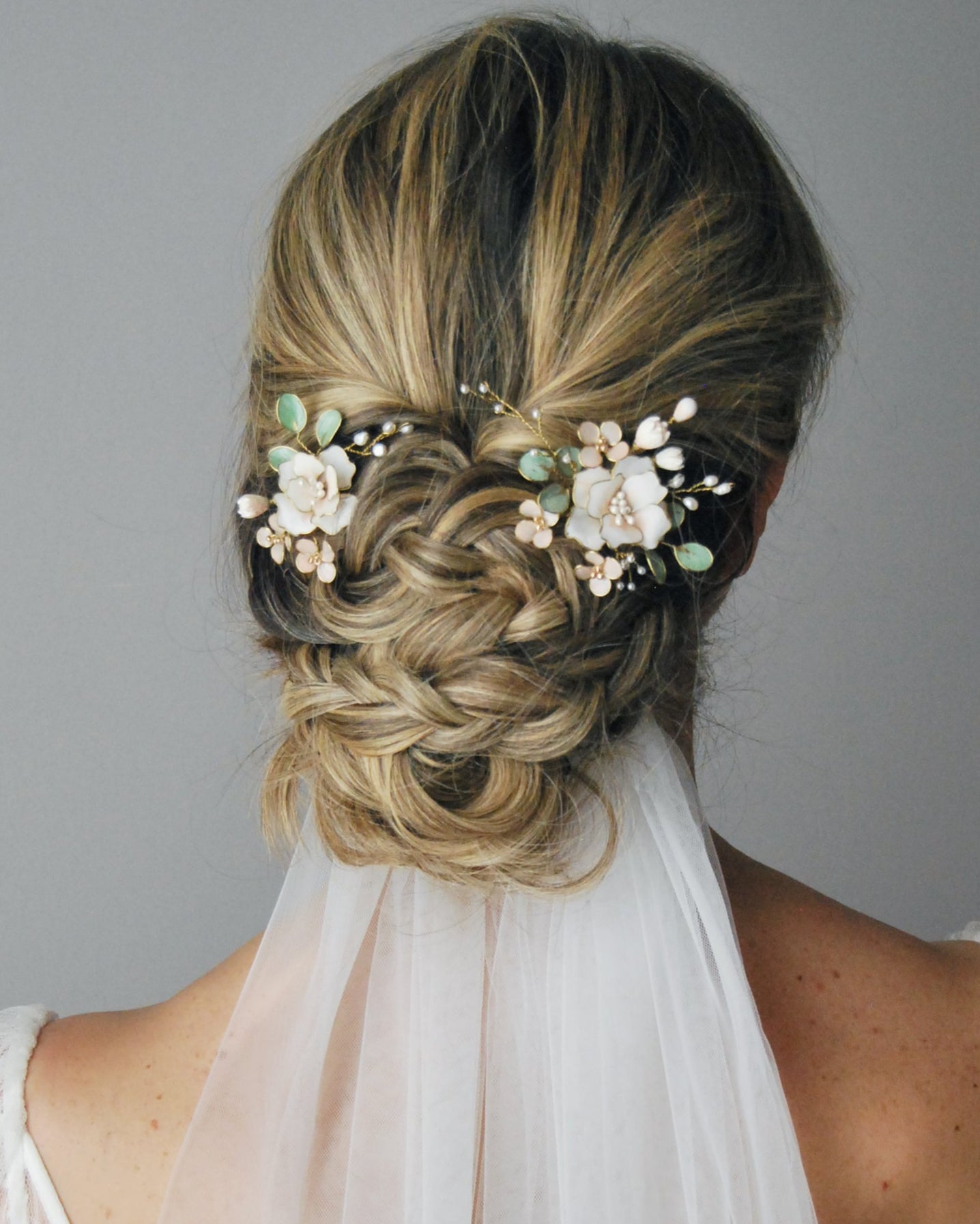 Forcine bouquet peonie bianche - Set 2