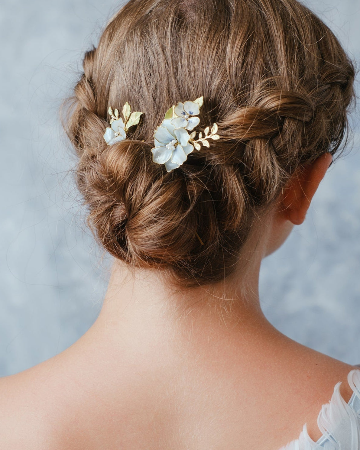 forcine con fiori per capelli