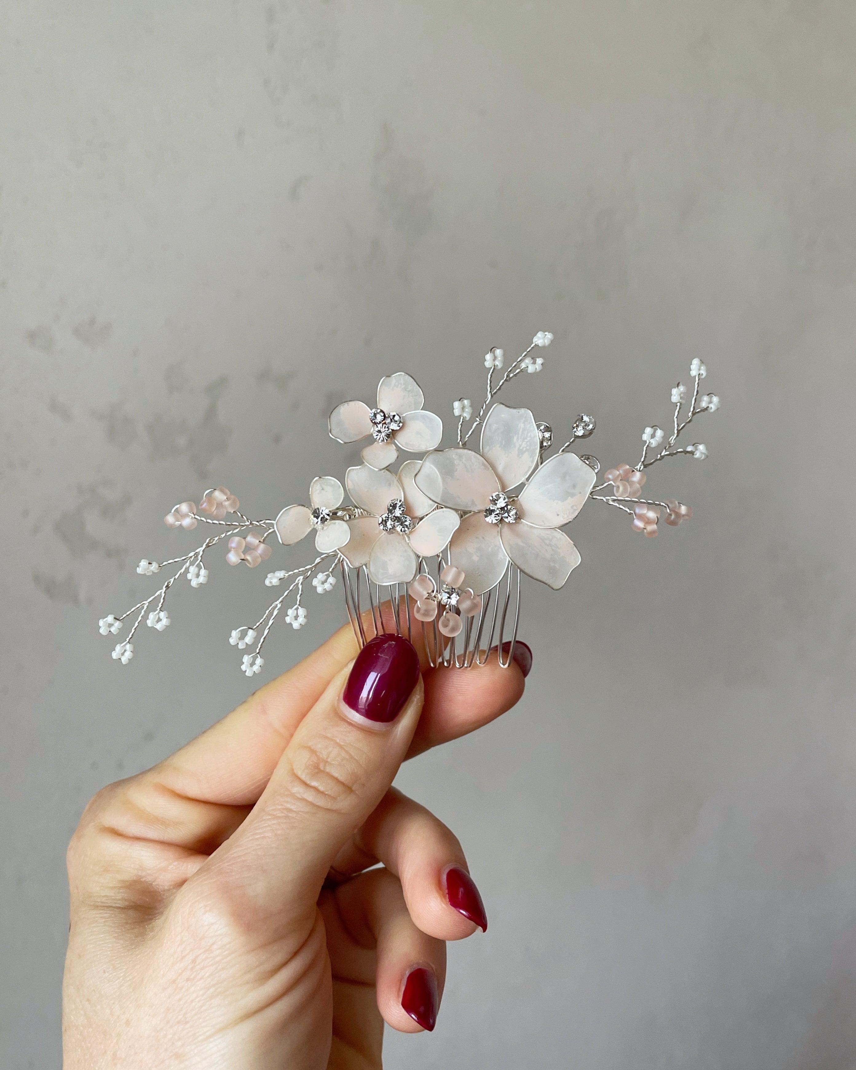 molletta rosamira con pettinino per raccolti morbidi e semi raccolti