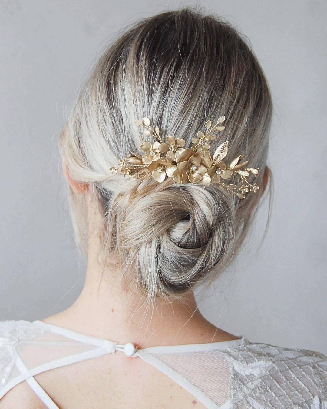 Il pettinino dorato Aurum per sposa regale