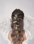 Enchanted gypsophila hair pins