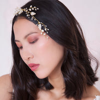 Wire pearl forehead band | Elibre handmade