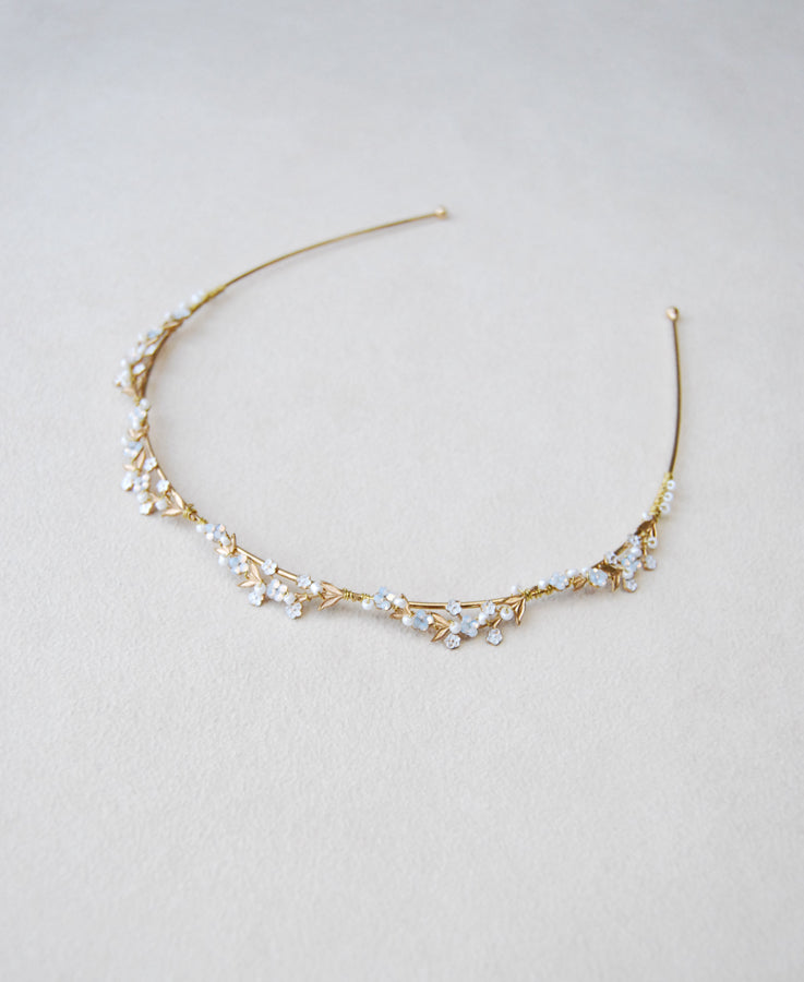 wedding gold and opal tiara