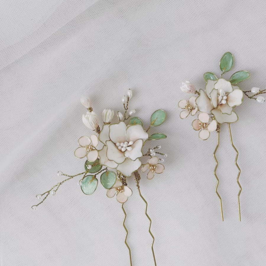 Forcine bouquet peonie bianche - Set 2