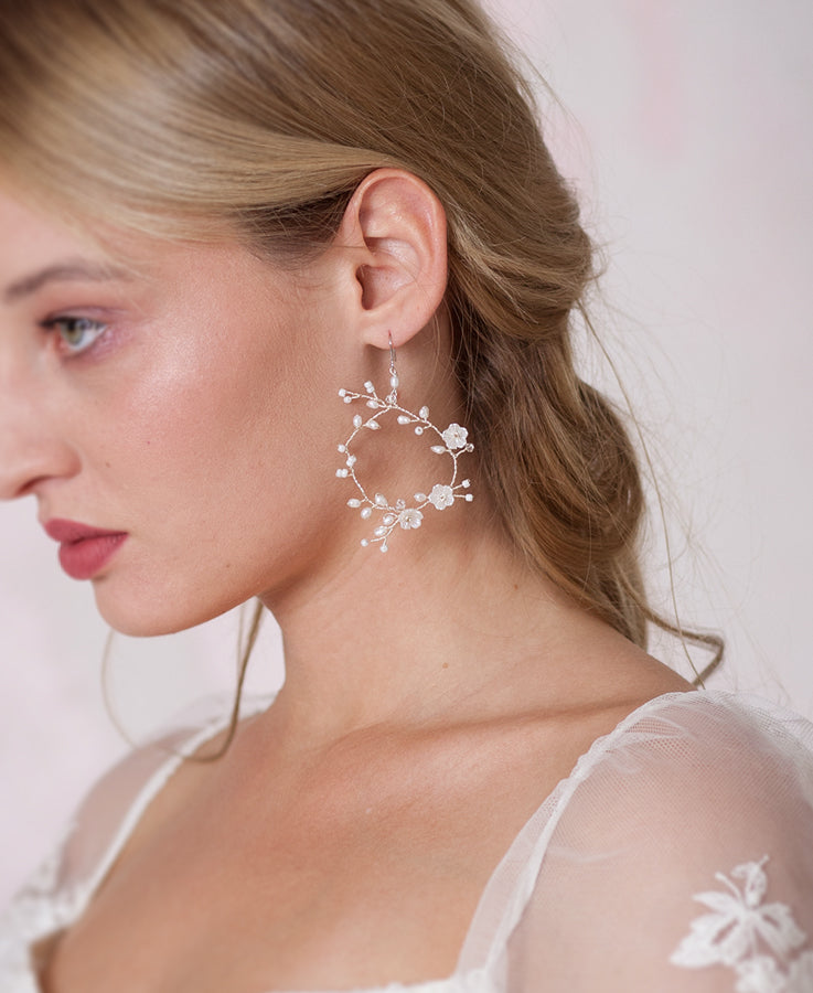 Bridal silver and white jewelry | Elibre handmade