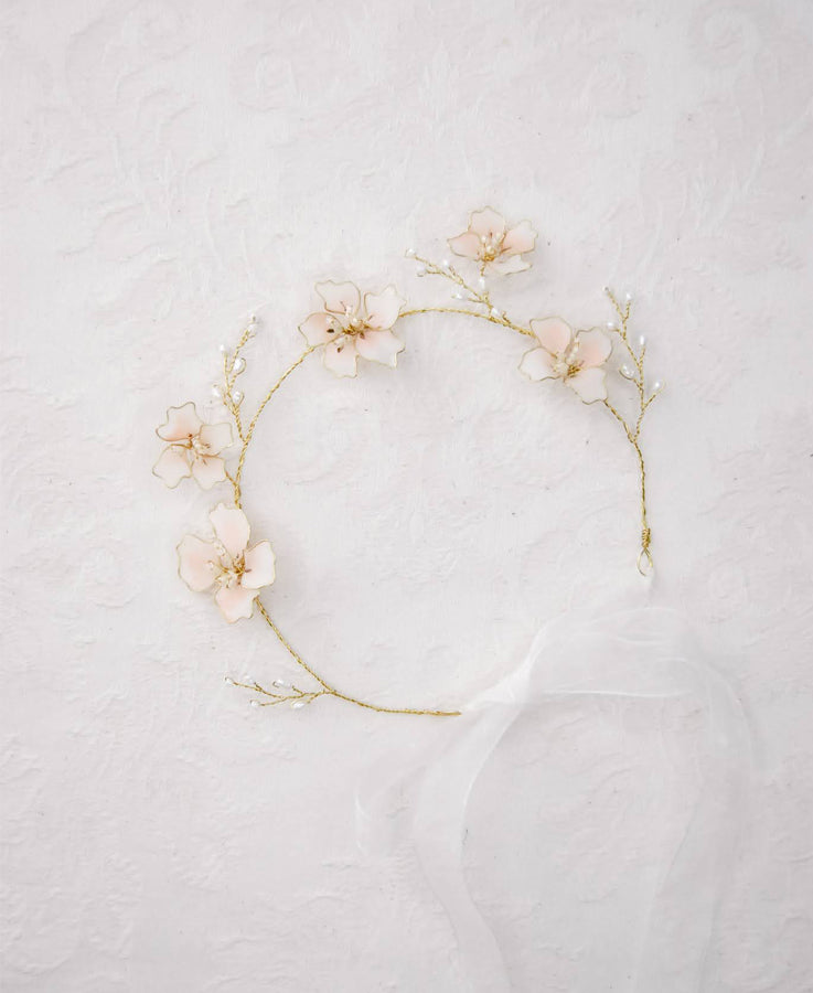 cherry blossom hair crown