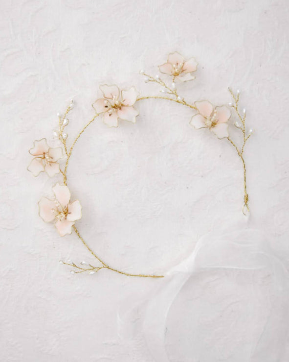 cherry blossom hair crown