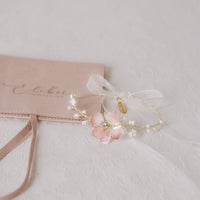 pearl flower jewelry in pink