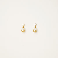 Pearl and gold leaf earrings