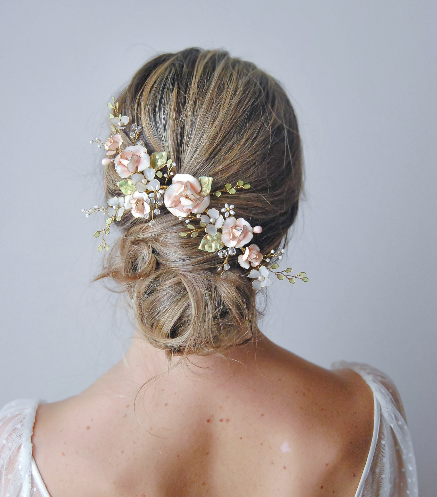 accessorio botanico capelli sposa