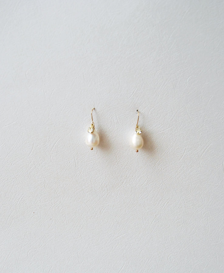 baroque pearl pendant earrings