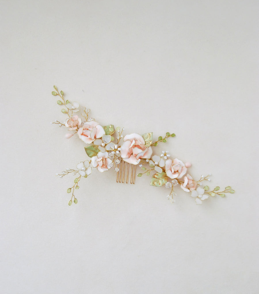 bijoux capelli rosa floreali