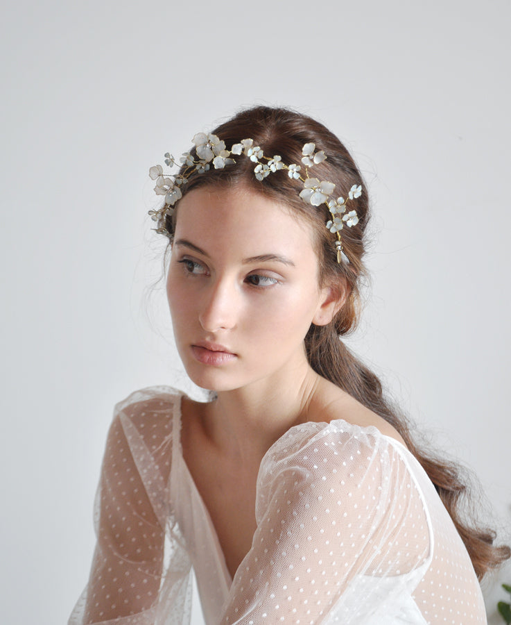 bridal blue head band