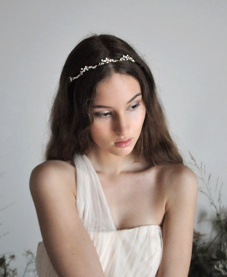 bridal opal hair crown